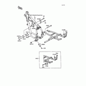 Схема узла: Frame fitting для Kawasaki KL250 KLR250