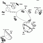 Схема узла: Decal для Kawasaki VN1500 VN-15 SE