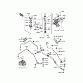 Схема вузла: Задній гальмівний циліндр Kawasaki ZX1000 Ninja ZX-10R ABS