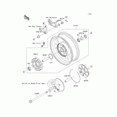Схема узла: Заднее колесо & Приводная цепь для Kawasaki VN1600 Vulcan 1600 Mean Streak