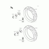 Схема узла: Rear Шина x для Kawasaki ZX600 Ninja ZX-6