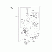 Схема вузла: Колінчастий вал для Kawasaki KL650 KLR650