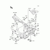 Схема вузла: Кріплення двигуна для Kawasaki BJ250 Estrella Custom
