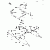 Схема вузла: Вихлопна система для Kawasaki ZG1200 Voyager XII