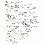 Схема узла: Облицовочные элементы для Kawasaki ZX636 Ninja ZX-6R