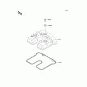 Схема узла: Клапанная крышка для Kawasaki KLX250 KLX250R