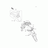 Схема узла: Fenders для Kawasaki KL110 KSR PRO