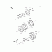 Схема узла: Сцепление для Kawasaki KX125