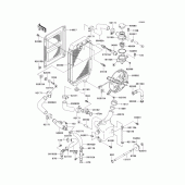 Схема вузла: Радіатор (1/2) для Kawasaki VN800 Vulcan 800 Drifter