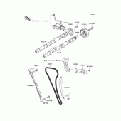 Схема вузла: Розподільний вал & Ланцюг ГРМ & Натягувач для Kawasaki ZG1400 Concours 14