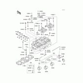 Схема вузла: Cylinder head(1/2) для Kawasaki ZX600 Ninja ZX-6