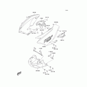 Схема вузла: Нижній обтічник для Kawasaki KLV1000