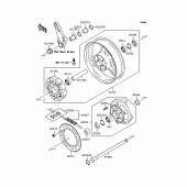 Схема вузла: Заднє колесо & Привідний ланцюг для Kawasaki ZR400 ZRX