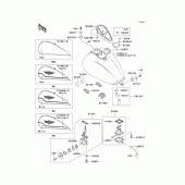 Схема узла: Топливный бак(1/2) для Kawasaki VN1500 Vulcan 1500 Classic
