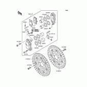 Схема узла: Передний тормоз для Kawasaki ZX400 ZZR400