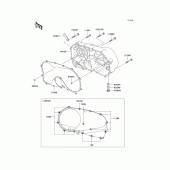 Схема вузла: Right engine cover(s) для Kawasaki VN800 Vulcan 800 Drifter