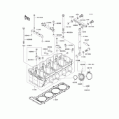 Схема вузла: Головка циліндра для Kawasaki ZX1100 Ninja ZX-11