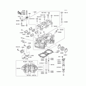 Схема вузла: Головка циліндра для Kawasaki EJ650 W650