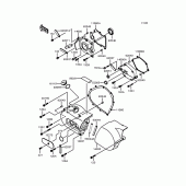 Схема вузла: Left engine cover для Kawasaki VN400 Vulcan