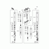 Схема вузла: Вилка передньої осі для Kawasaki EX300 Ninja 300 ABS