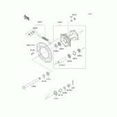 Схема узла: Ступица заднего колеса для Kawasaki KX125