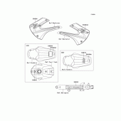 Схема вузла: Інформаційні наклейки (kx85-a2/b2) для Kawasaki KX85 KX85