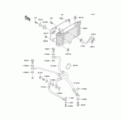 Схема узла: Масляный охладитель для Kawasaki ZX1100 Ninja ZX-11