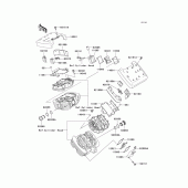 Схема вузла: Клапанна кришка Kawasaki VN1500 Vulcan 1500 Nomad Fi