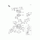 Схема вузла: Головка блоку циліндрів/циліндр для Kawasaki KMX125
