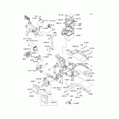 Схема вузла: Кріплення двигуна для Kawasaki VN900 Vulcan 900 Custom