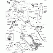 Схема вузла: Паливний бак(1/2) для Kawasaki ZR1000 Z1000