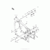 Схема вузла: Кріплення двигуна для Kawasaki VN900 Vulcan 900 Custom