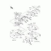 Схема узла: Задние боковые обтекатели & Защита цепи для Kawasaki VN1700 Vulcan 1700 Classic