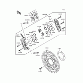 Схема узла: Передний тормоз для Kawasaki ZX636 Ninja ZX-6R