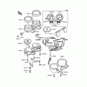 Схема вузла: Панель приладів для Kawasaki ZR400 ZRX-II