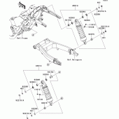 Схема узла: Подвеска/задний амортизатор для Kawasaki VN1700 VN1700 Classic Tourer ABS