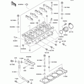 Схема вузла: Головка циліндра для Kawasaki ZX750 ZXR750