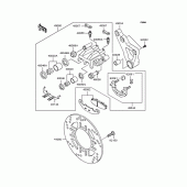 Схема вузла: Заднє гальмо для Kawasaki ZR750 Zephyr