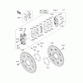 Схема вузла: Переднє гальмо для Kawasaki ZG1400 Concours 14