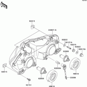 Схема вузла: Headlight(s) для Kawasaki ZX600 Ninja ZX-6R