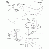 Схема вузла: Інформаційні наклейки для Kawasaki EJ650 W650