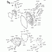 Схема узла: Engine cover(s) для Kawasaki ZX600 Ninja ZX-6RR