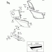 Схема вузла: Side covers/chain cover(1/2) для Kawasaki ZX600 GPX600R