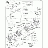 Схема узла: Карбюратор(1/2) для Kawasaki ZG1000 Concours