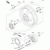 Схема узла: Ступица заднего колеса для Kawasaki ZR750 ZR-7S