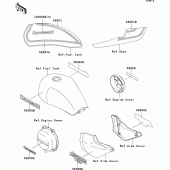 Схема вузла: Decals(brown) для Kawasaki ZR750 Zephyr