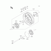 Схема вузла: Заднє колесо & Привідний ланцюг для Kawasaki VN1500 Vulcan 1500 Nomad Fi