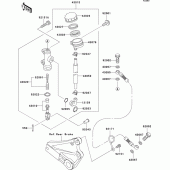 Схема вузла: Задній гальмівний циліндр Kawasaki ZR750 ZR-7S