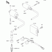 Схема вузла: Котушка запалювання для Kawasaki EX500 GPZ500S