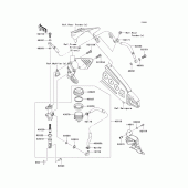 Схема узла: Задний тормозной цилиндр для Kawasaki ZX600 Ninja ZX-6R